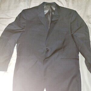 Men's Dark Grey Charcoal Gray 2 Piece Suit 44R Slim Fit